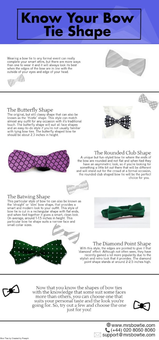 Bowties, Know your Bowtie Shape, Mens Accessories