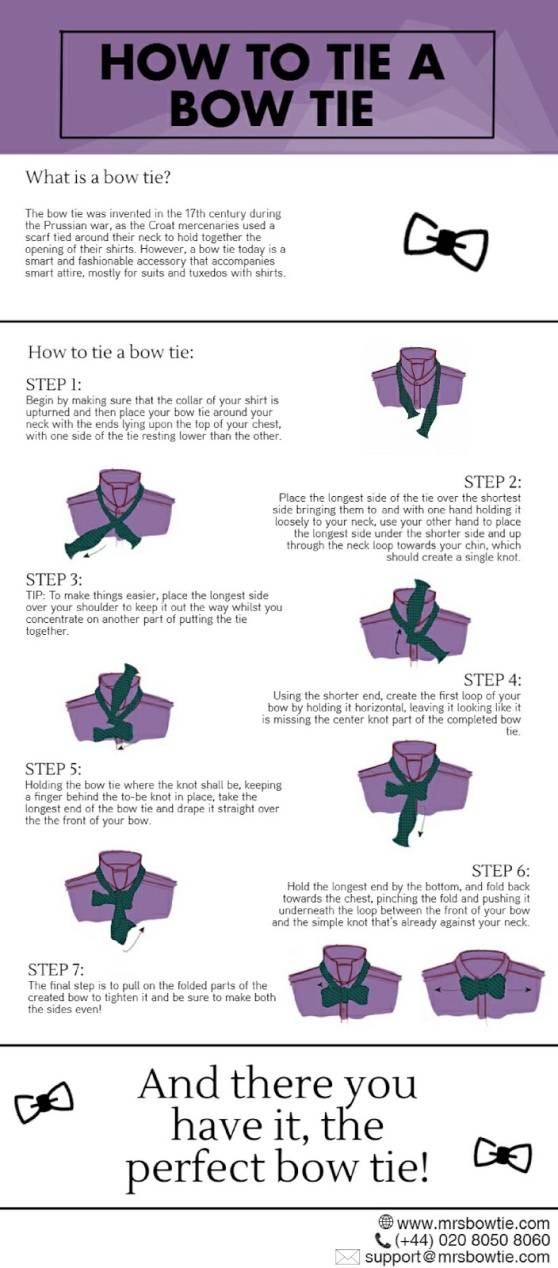Bowties, How to tie a Bowtie, Mens Accessories